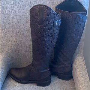 GUCCI Maud Riding Boot - Chocolate Brown